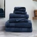 100% Cotton Bath Towel Set - 6 Piece Set, White, Light Gray, Light Blue, Navy