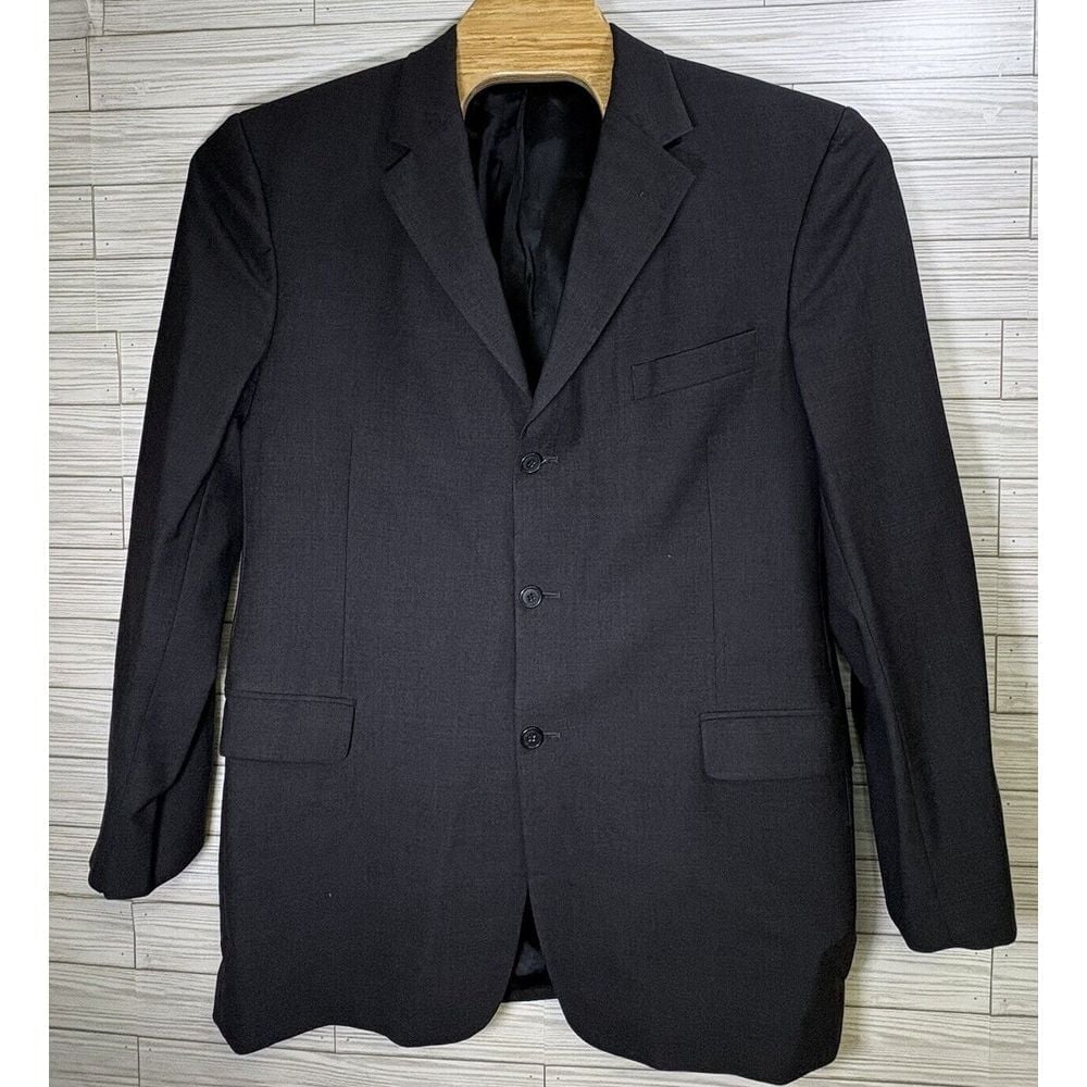 Brooks Brothers 346 Wool Stretch Blazer Sz 42L (45L) Suit Jacket Charcoal
