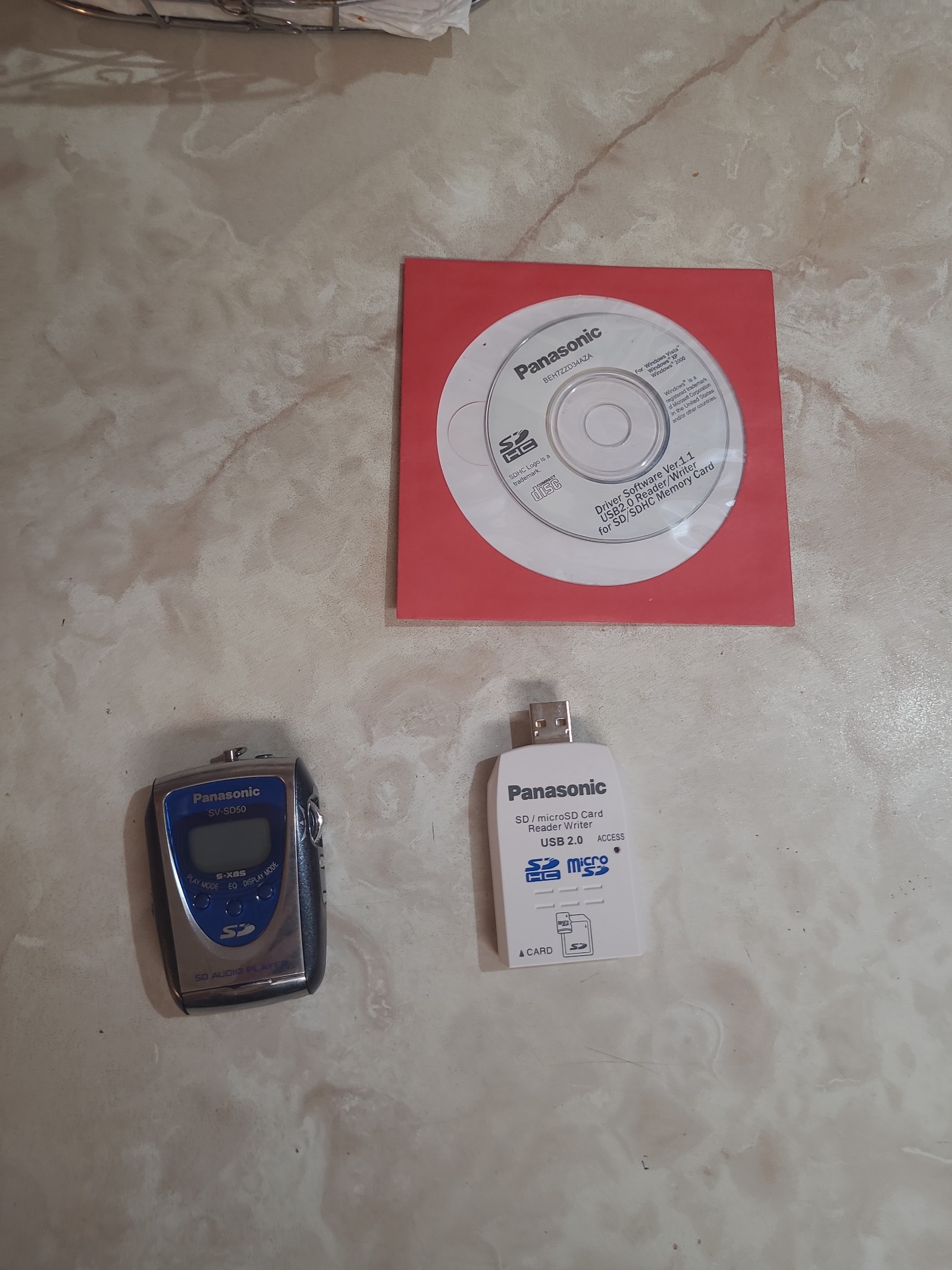 Panasonic SD Card MP3 Player, RARE SV-SD50 Model, Works, with Coldplay music!