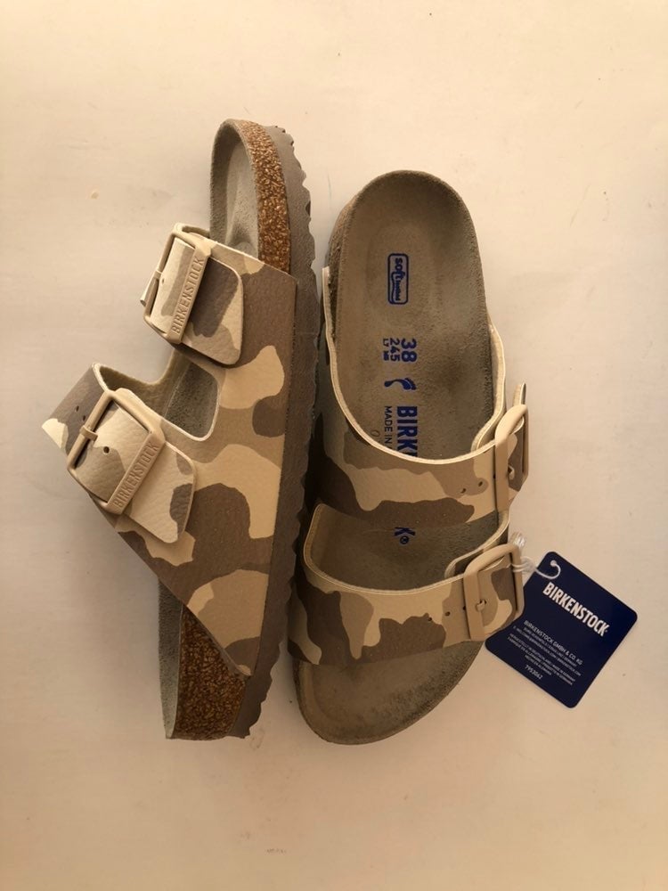 Birkenstock Arizona Soft Footbed Camo sandal. NWT. Size: 38, 7, 7.5