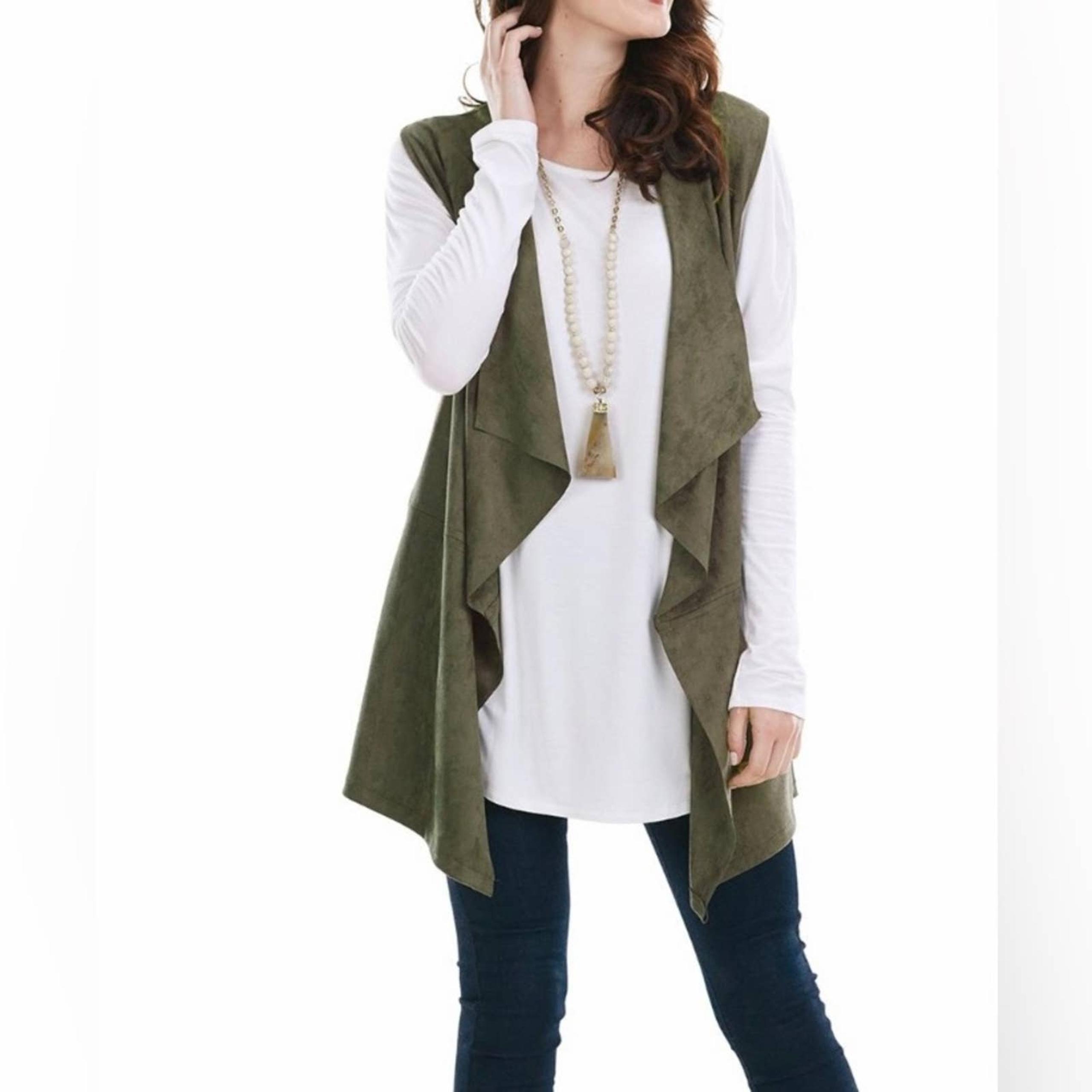 Mud Pie Women’s Isabelle Suede Vest Sz M/L