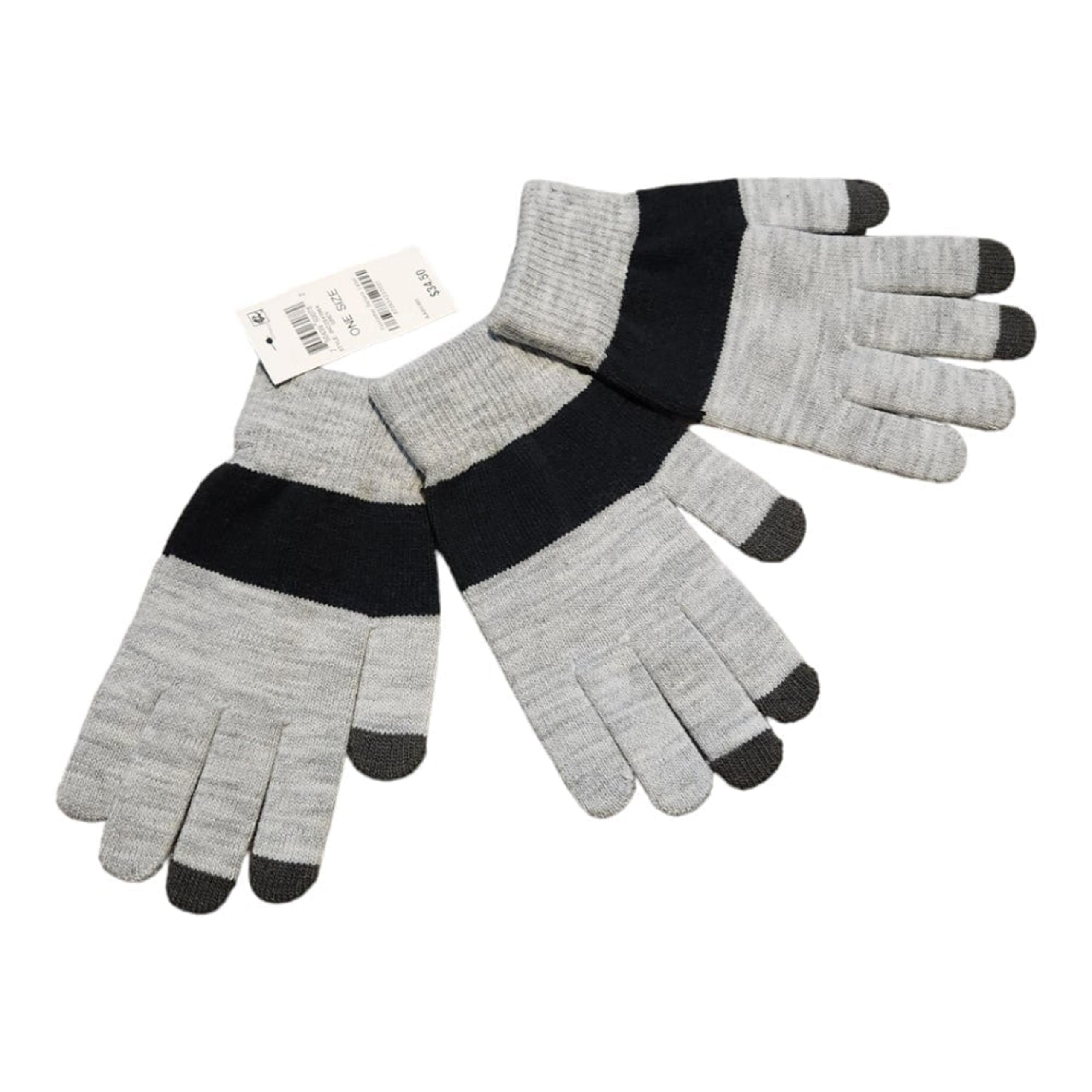 INC Women's Pair + 1 Gray and Black Gloves Set Gift Set NWT