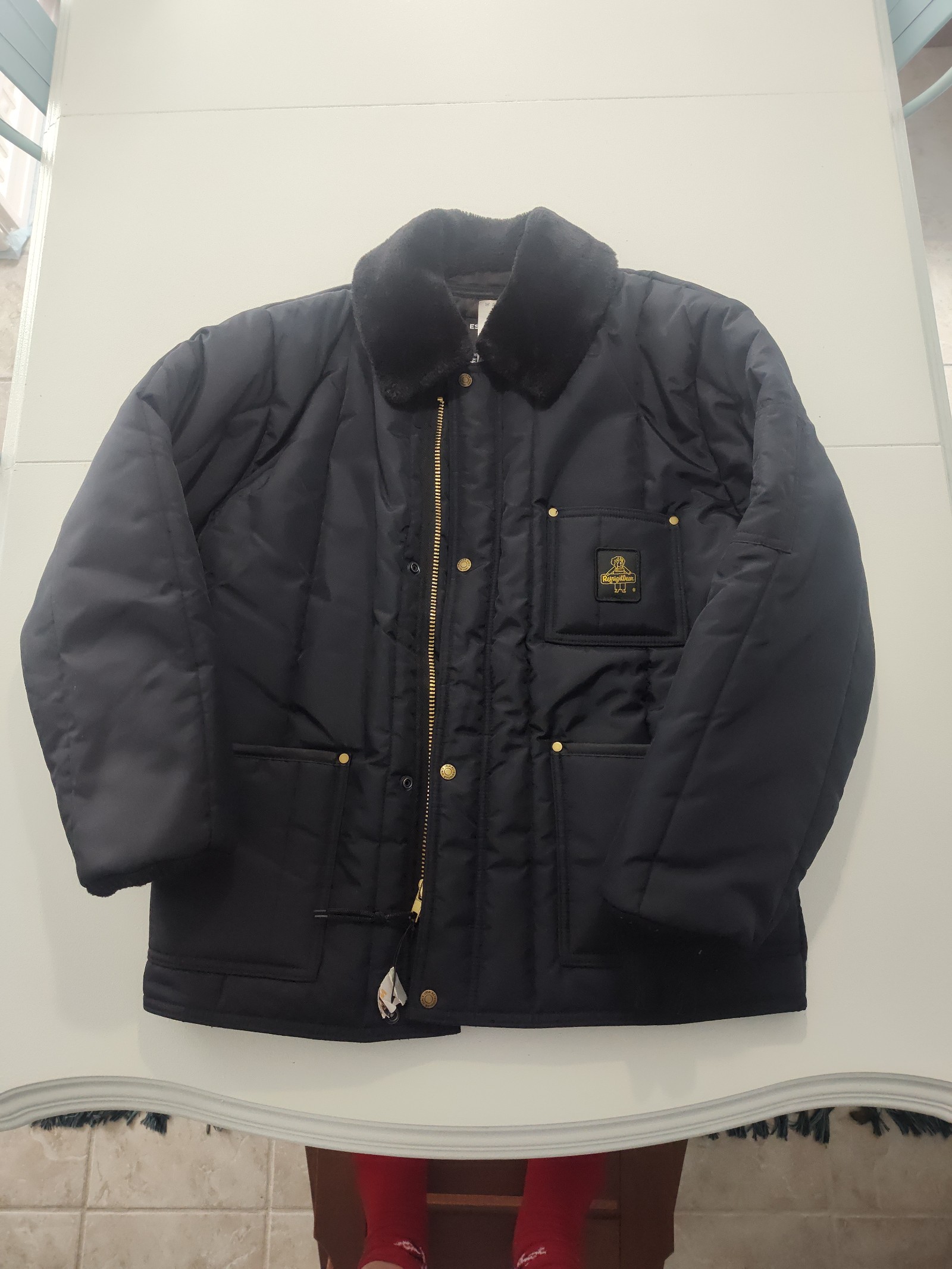 NWOT RefrigiWear Mens Insulated Iron-Tuff WorkWear Jacket w/Fleece Collar Large