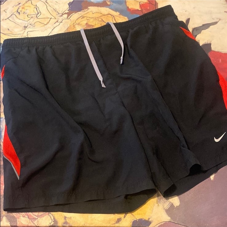 Red and Black Nike Shorts (size:S)