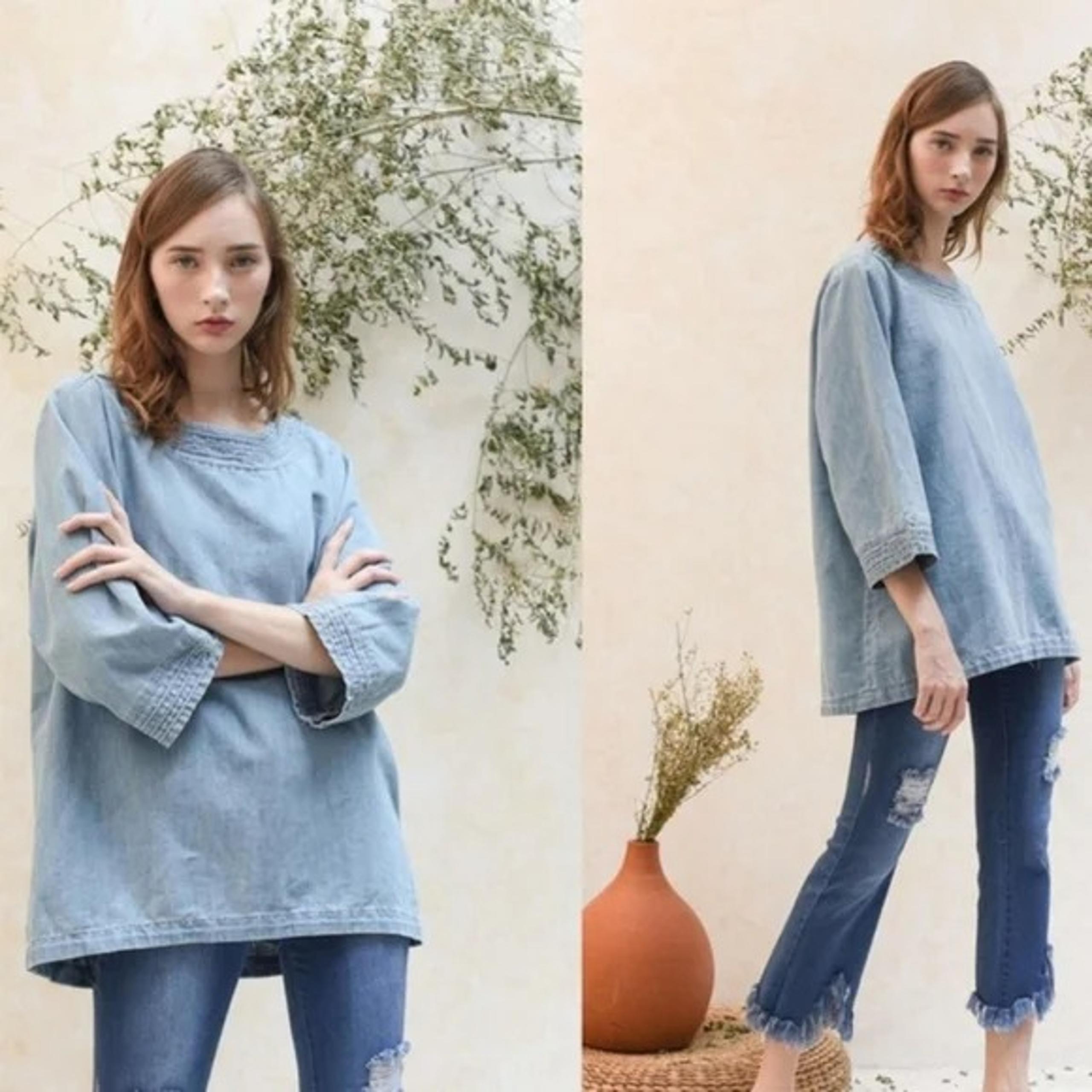 Martha Stewart Everyday Tandie Trapunto Tunic Top