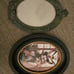Disneyland oval frame haunted Mansion and Disney black and gold 5x7 set of 2