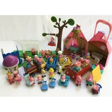 Peppa Pig Lot 29 Figures + Car Grandpa Train Glamping Tent Playset Accessories
