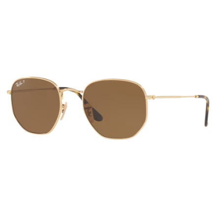 Ray-Ban Hexagonal Flat Lenses RB3548N Glass Polarized Sunglasses - Polished Aris