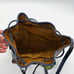 Patricia Nash Navy Blue Birds of Paradise Convertible Drawstring Bucket Bag