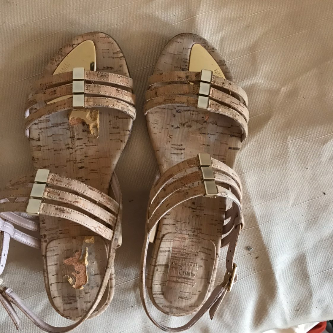 Stuart Weitzman cork sandals, size 7