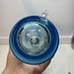 Vintage Krosno Handcrafted Glass Crystal Pitcher / Vase Blue About 9.75” H