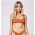 L*Space Lizzie Bikini Top in Amber Brown Size Small NWT