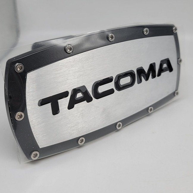 New TACOMA Black Tow Hitch Cover Plug Cap 2 Trailer Receiver Engraved Billet