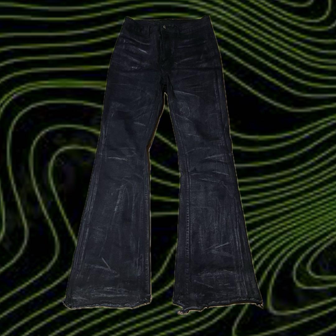Rick Owens Bolan-inspired flared pants, opium. Boot cut