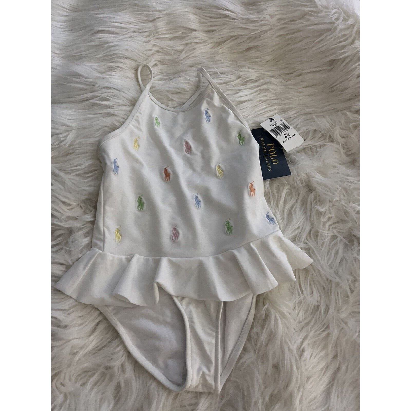 NWT, Girls Polo Ralph Lauren All Over Pony One Piece Size 4T