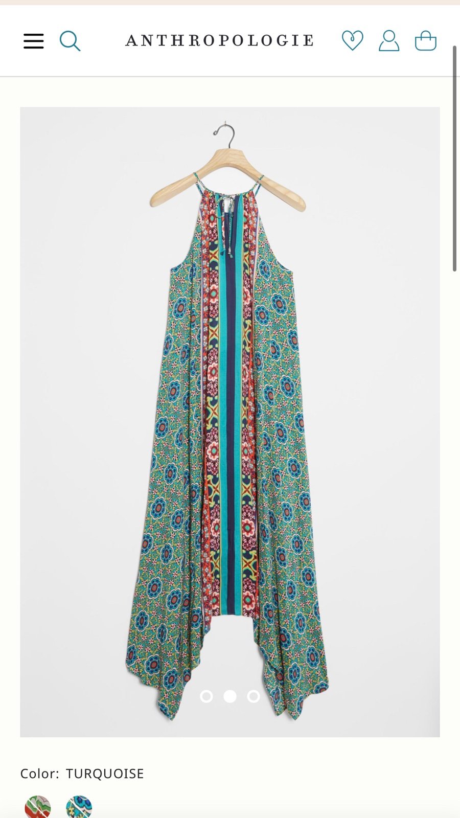 Anthropologie Ella Halter Tunic Dress