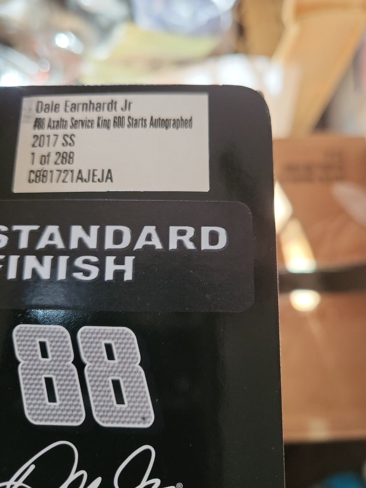 Dale Earnhardt Jr Axalta 600 starts autographed.