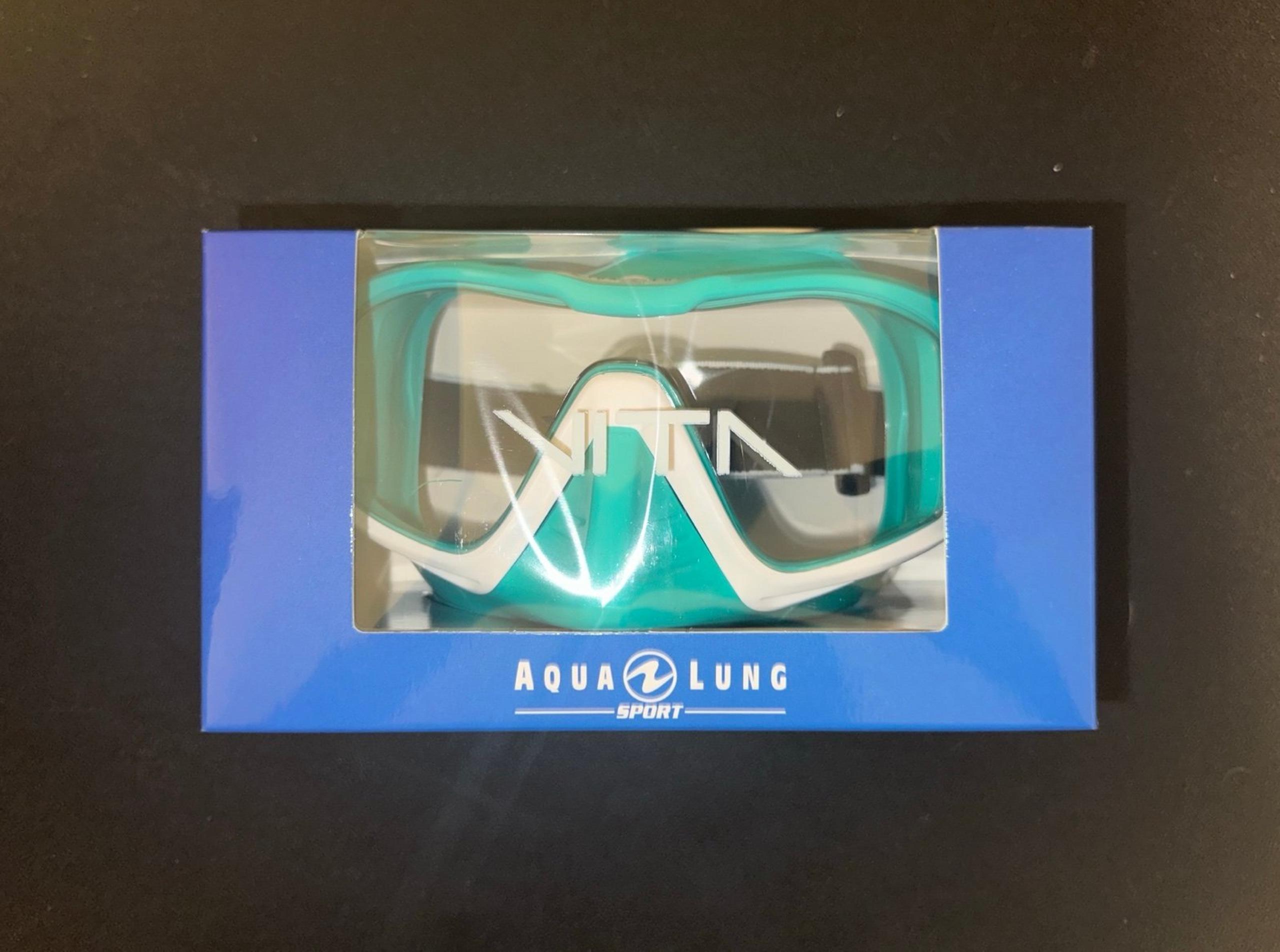 AquaLung Vita Turquoise/White Adult Diving Mask