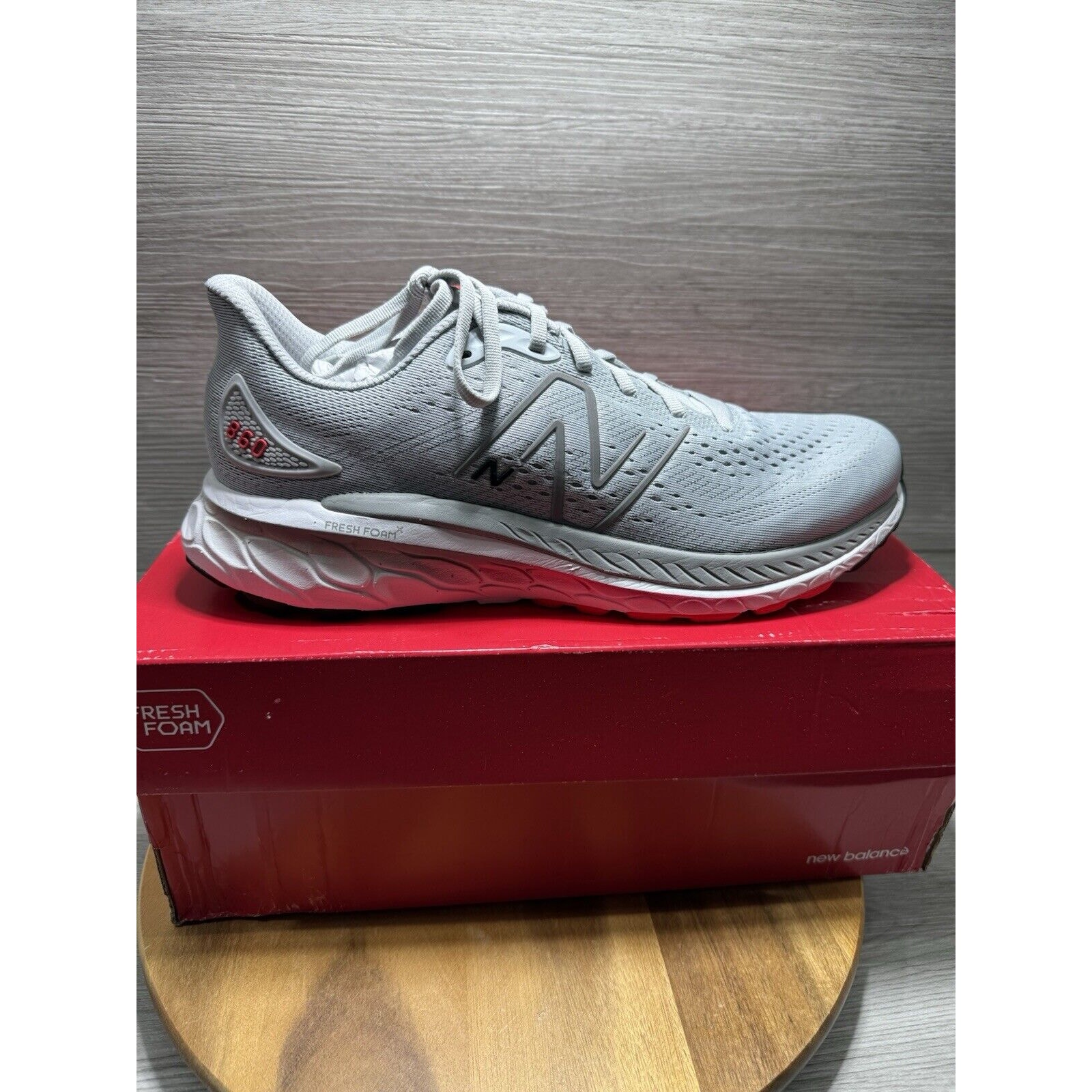 New Balance Fresh Foam X 860v13 Light Aluminum/Red Running Shoe *M860S13 Men 11