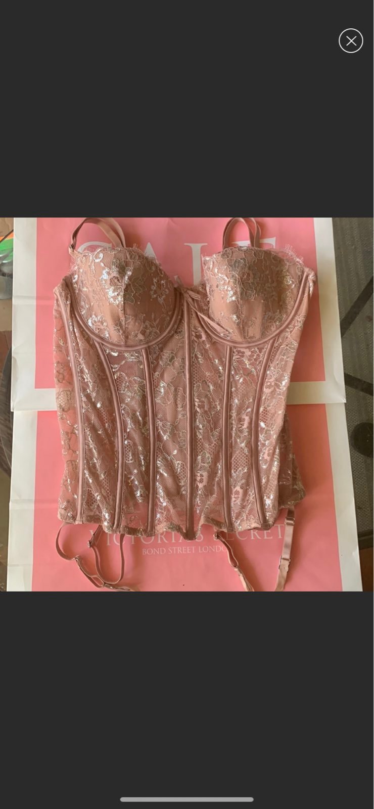 Victorias secret bustier garter lingerie