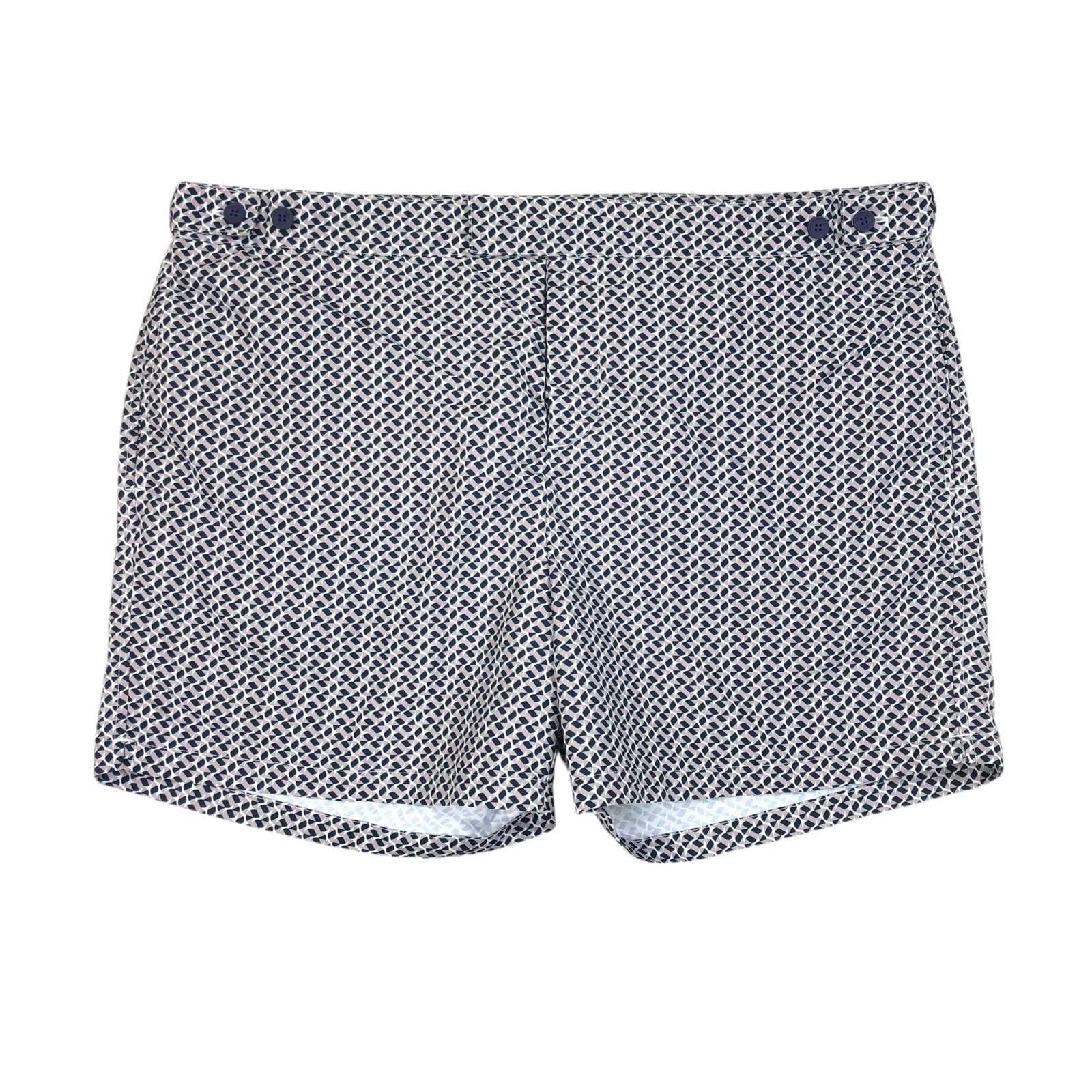Frescobol Carioca Copacabana Tailored Swim Shorts Men's 38 Geometric 4.5 Inseam