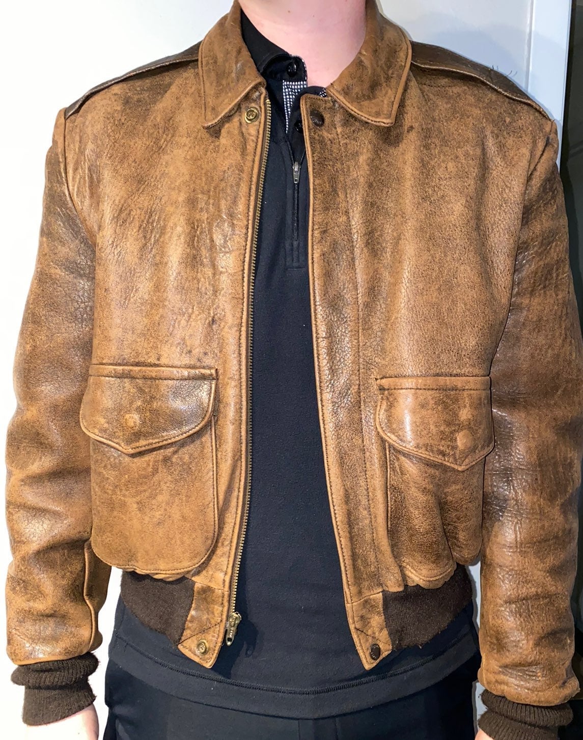 Vintage Mens Leather Jacket