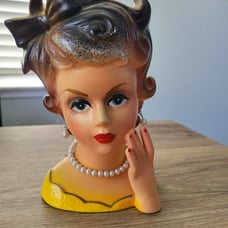 Vintage Rubens MCM Lady Head Vase
