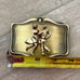 VINTAGE 1978 A H M BRASS BELT BUCKLE The Dancing Couple