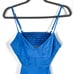 ALC Blakely Satin Maxi Dress Blue Side Cutouts Smocked Sleeveless Sz 6