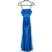 ALC Blakely Satin Maxi Dress Blue Side Cutouts Smocked Sleeveless Sz 6