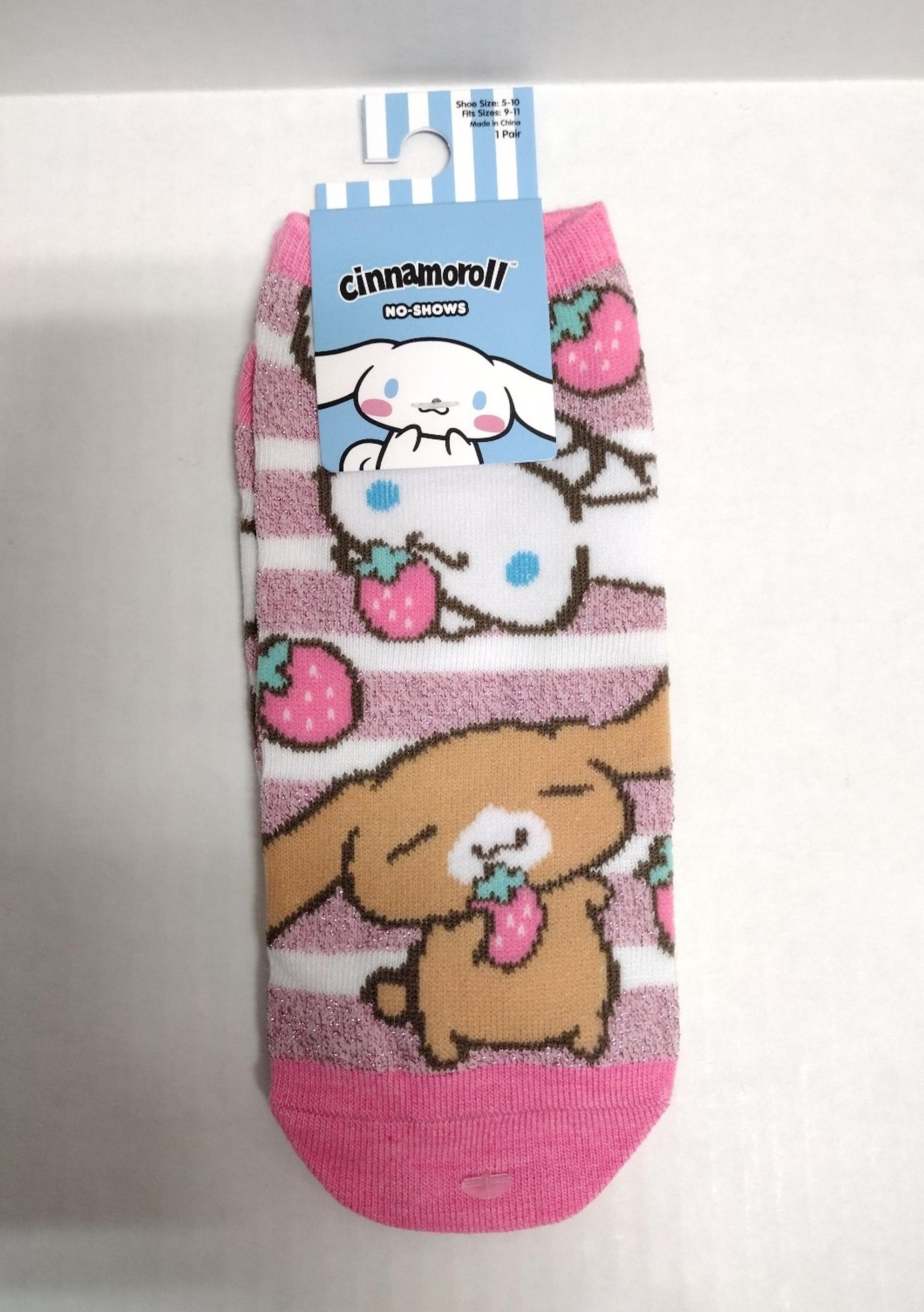 New Women's Sanrio Cinnamoroll & Cappuccino Strawberry No-Show Socks