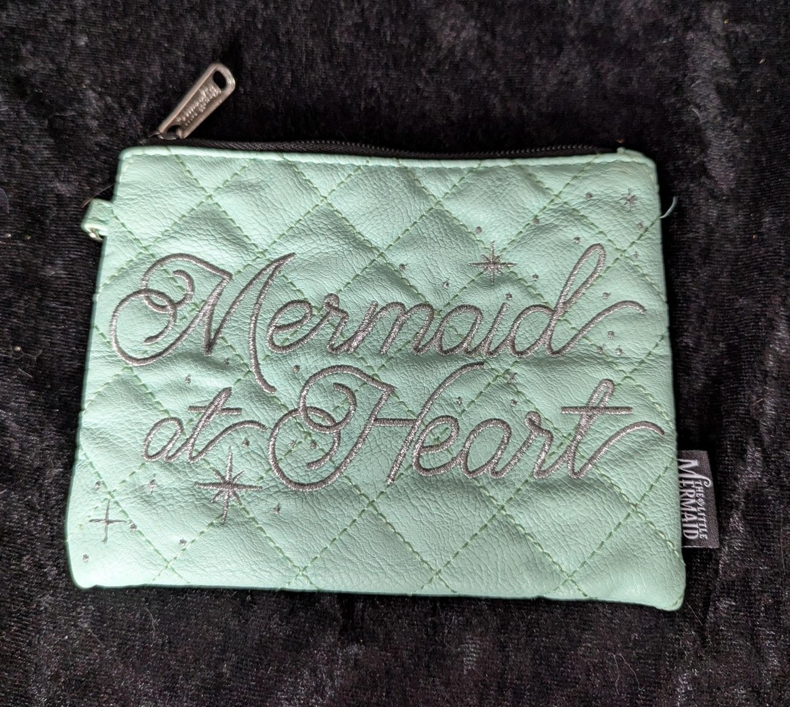 Lounge Fly Disney "Mermaid At Heart" Quilted Aqua Faux Leather Bag