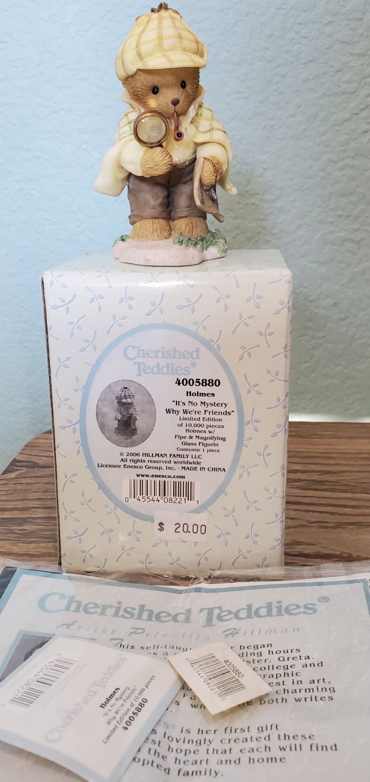 Cherished Teddies #4005880 “Holmes” It’s No Mystery Why We’re Friends in box