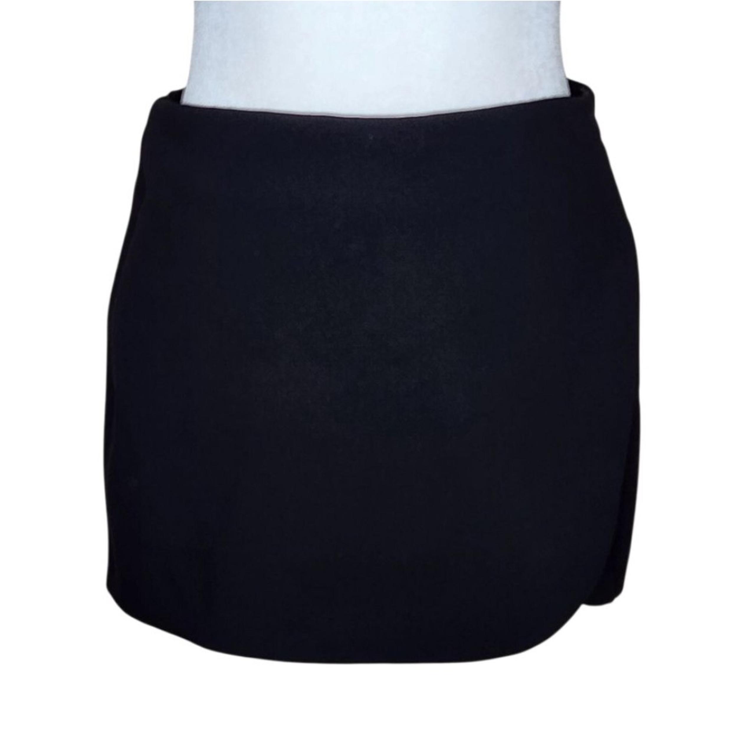 Zara Wrap Front Skort/Skirt/Shorts Black Women's Small NWT