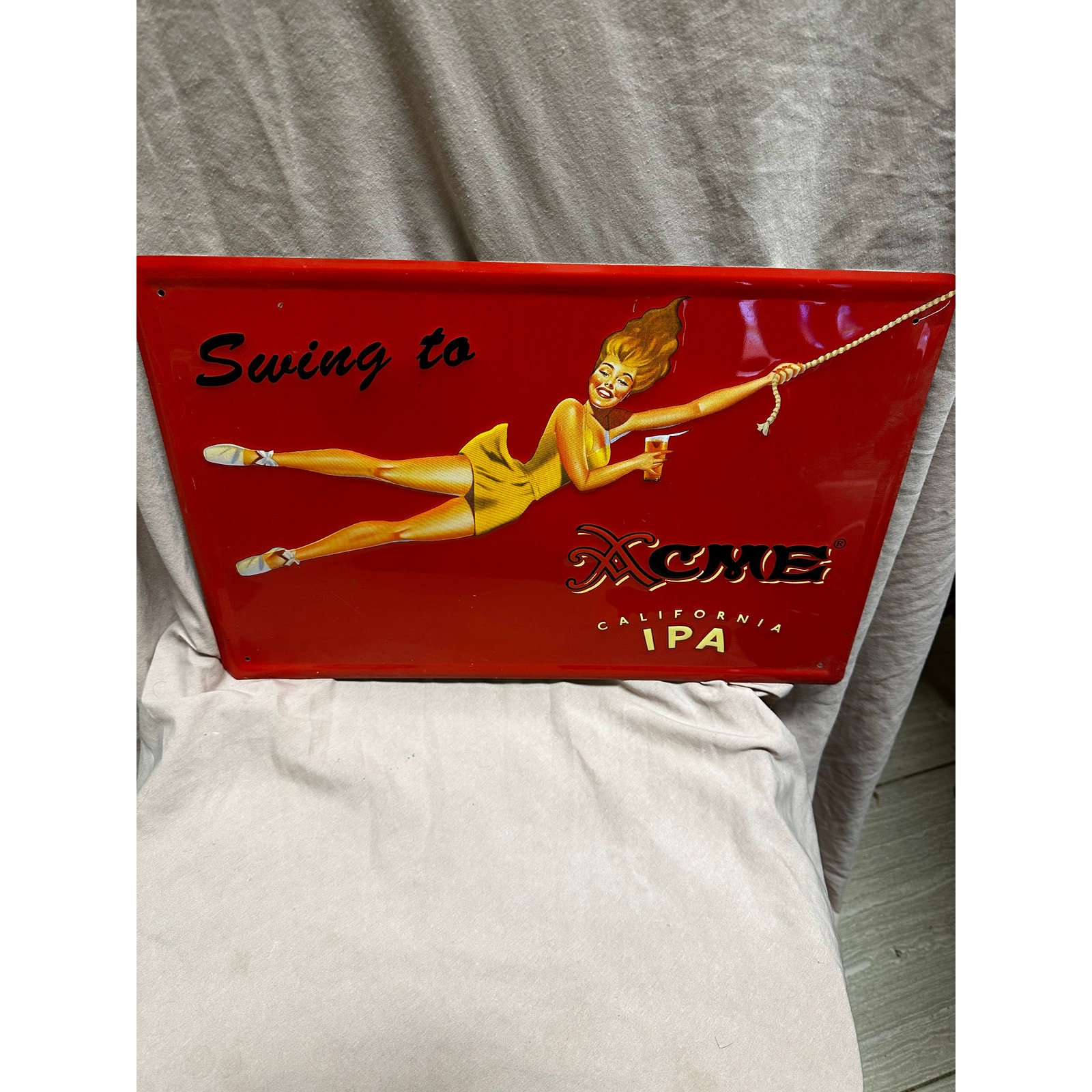 Acme IPA Beer Sign Red