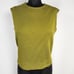 Vintage 1960s Leslie Fay Knits Chartruese Green Sleeveless Top & Jacket Set