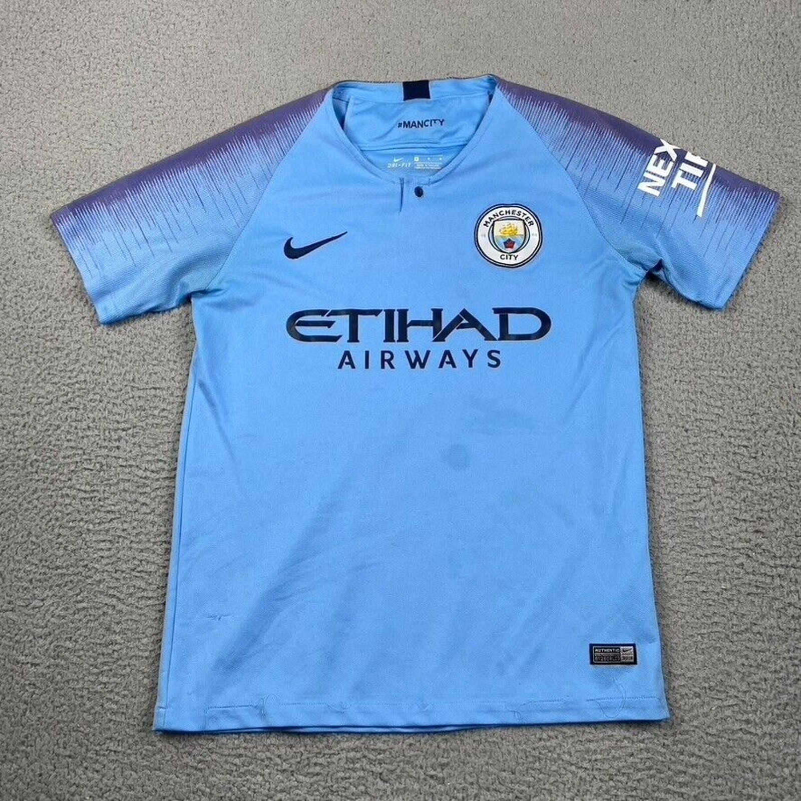 Manchester City HOME Football Shirt 2018 2019 JERSEY NIKE SOCCER Men's Medium