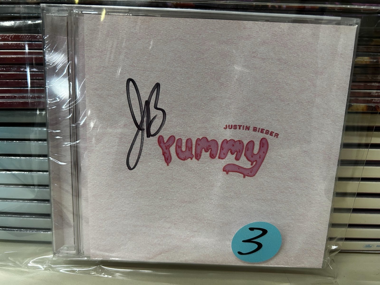 Justin Bieber Yummy signed single CD #1 3