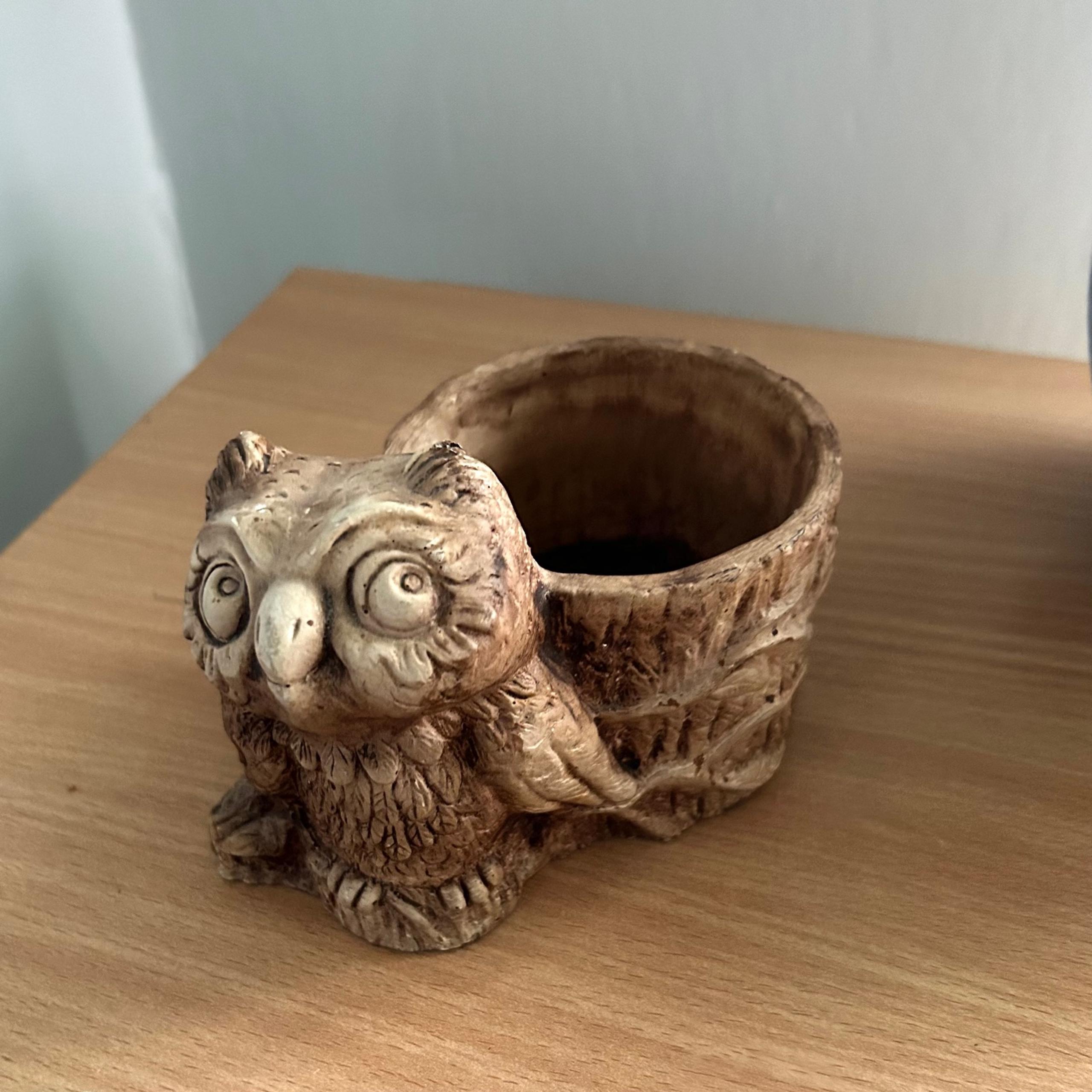 Vintage 70’s Owl Figurine Statue
