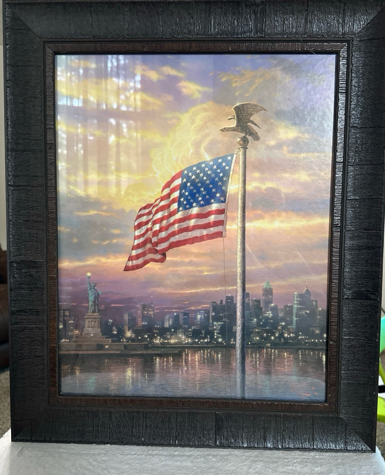 Thomas Kinkade “The Light of Freedom” signed and framed With COA