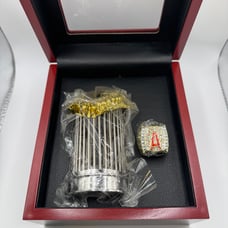 Anaheim Angels Los Angeles MLB World Series Championship Ring TROPHY + CASE
