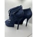 Vintage YSL Navy Blue Suede Stilettos