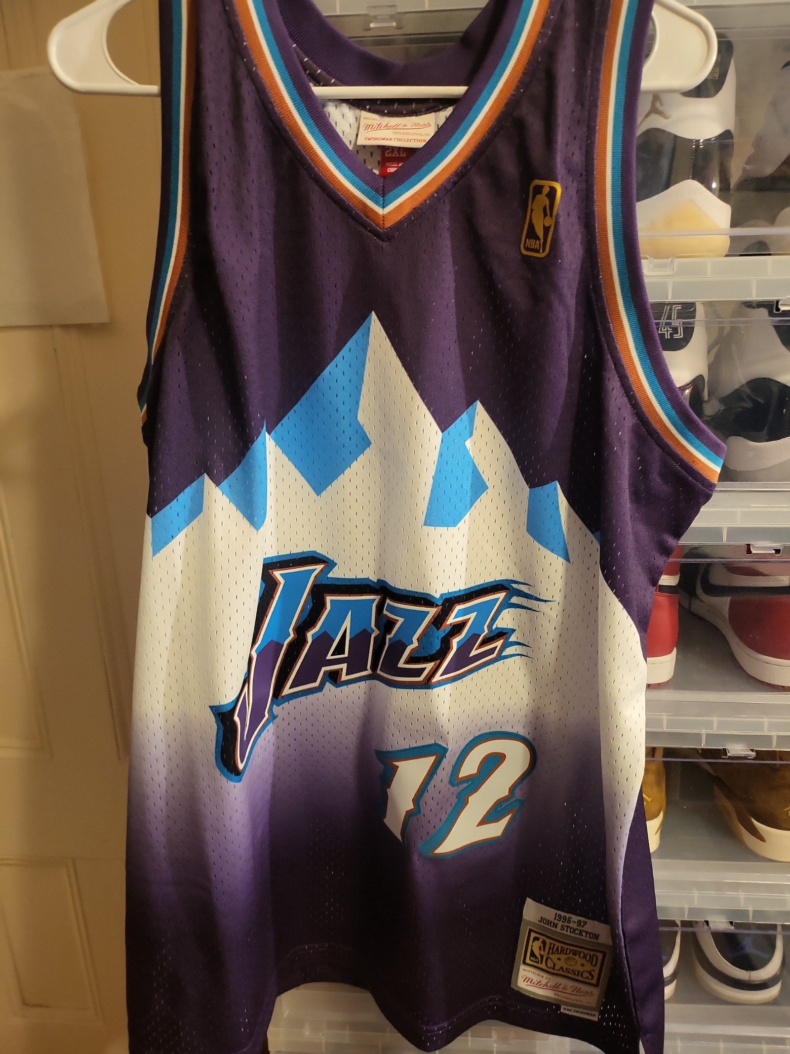 John Stockton Utah Jazz Hardwood Classic Swingman Jesey