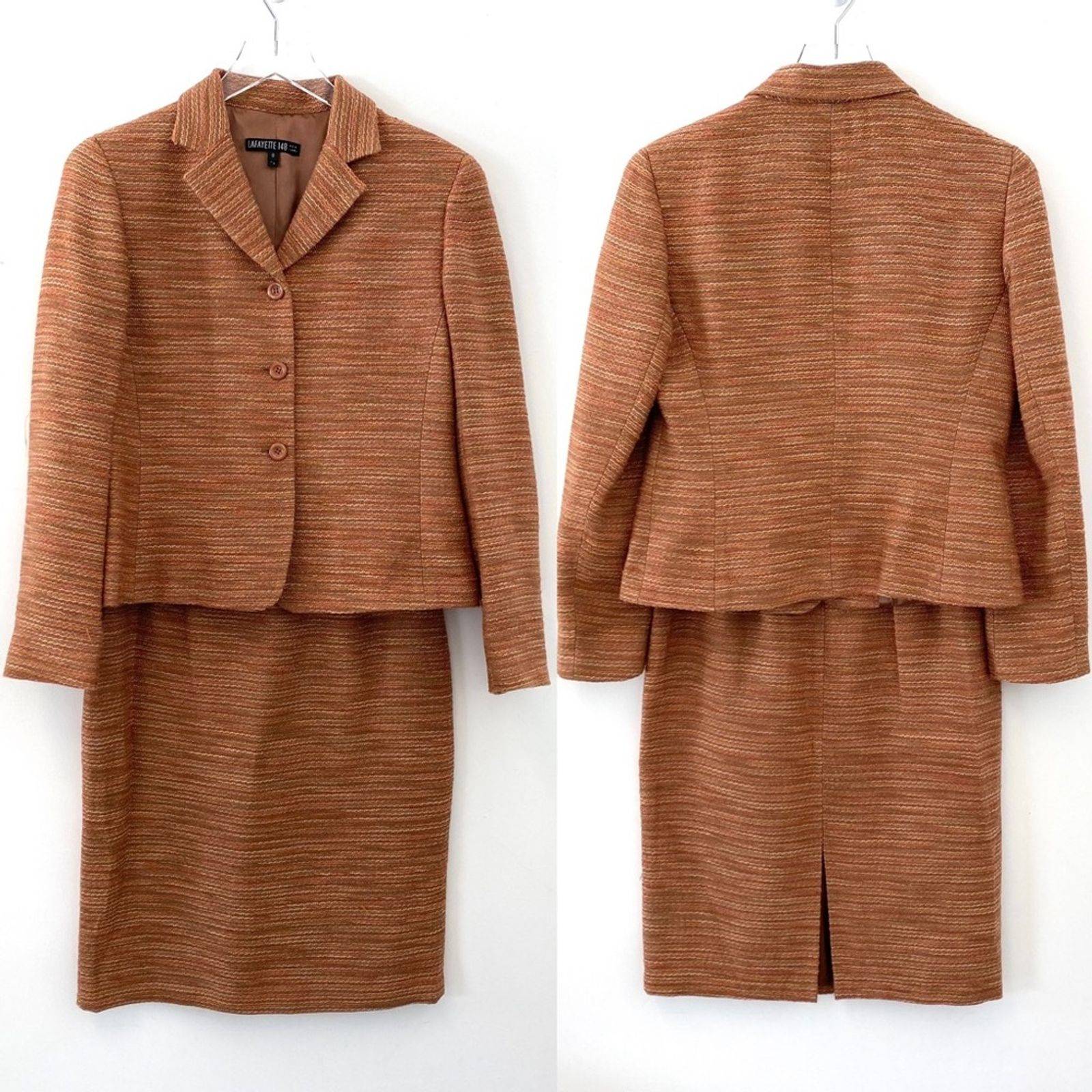 LAFAYETTE 148 Blazer Skirt Set Orange 6