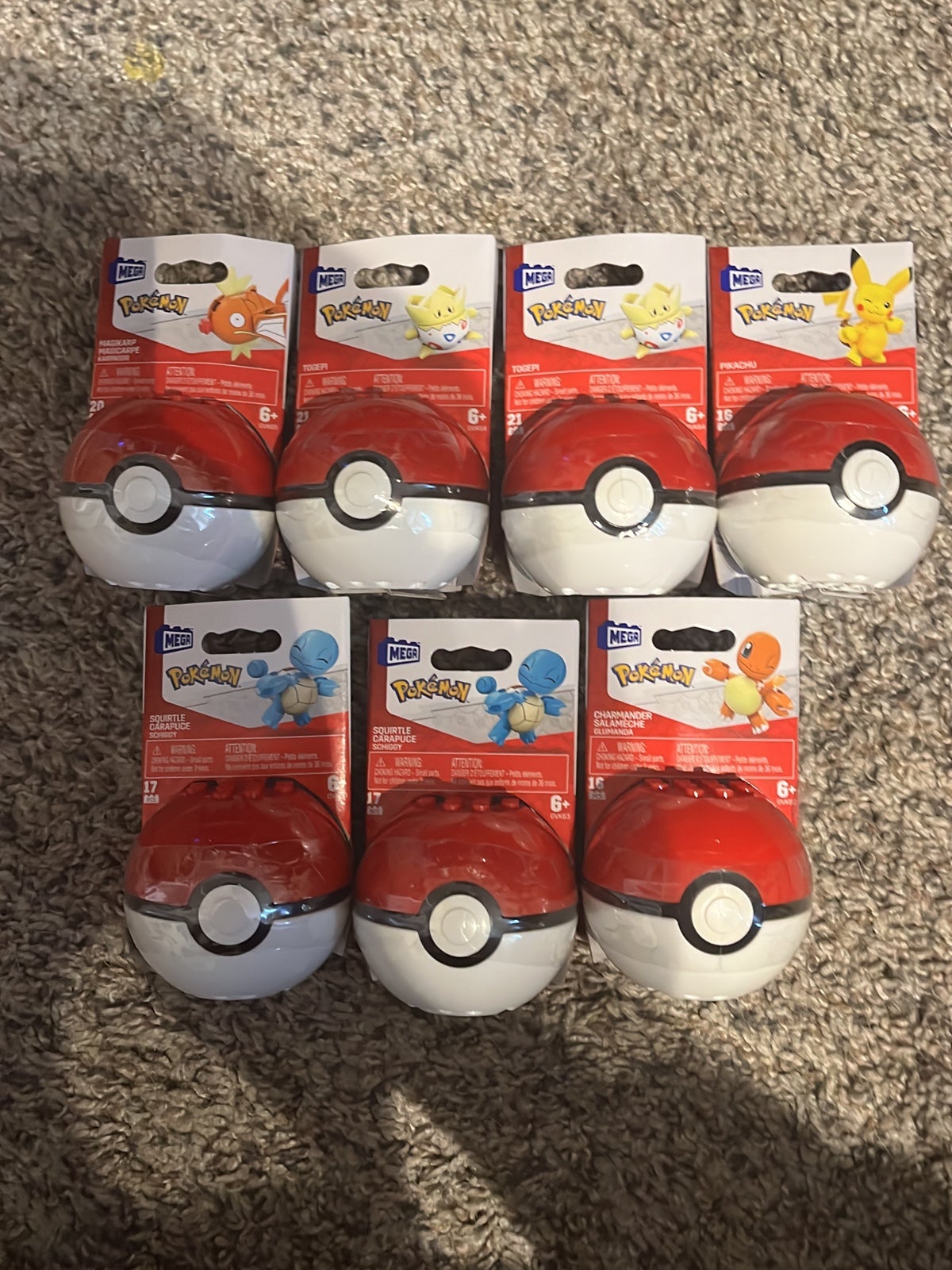 Mega PokéBall Pokemon Mini Figure Sets (7 Pack)