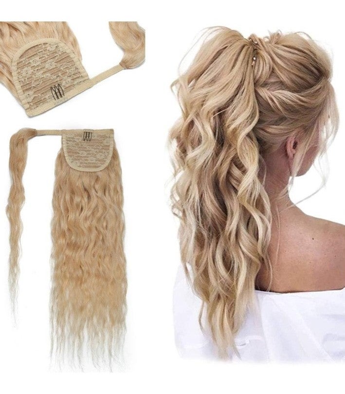 Rich Choices 20' Human Hair Ponytail Real Hair Extensions Wrap Around Ponytail