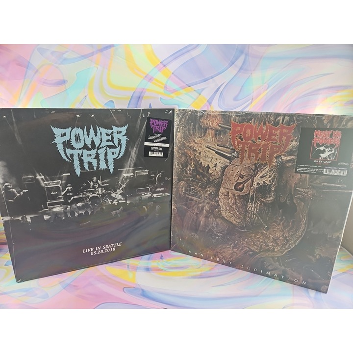 Lot of 2 Power Trip Records: Live in Seattle (Purple), Manifest Decimation (Pur.