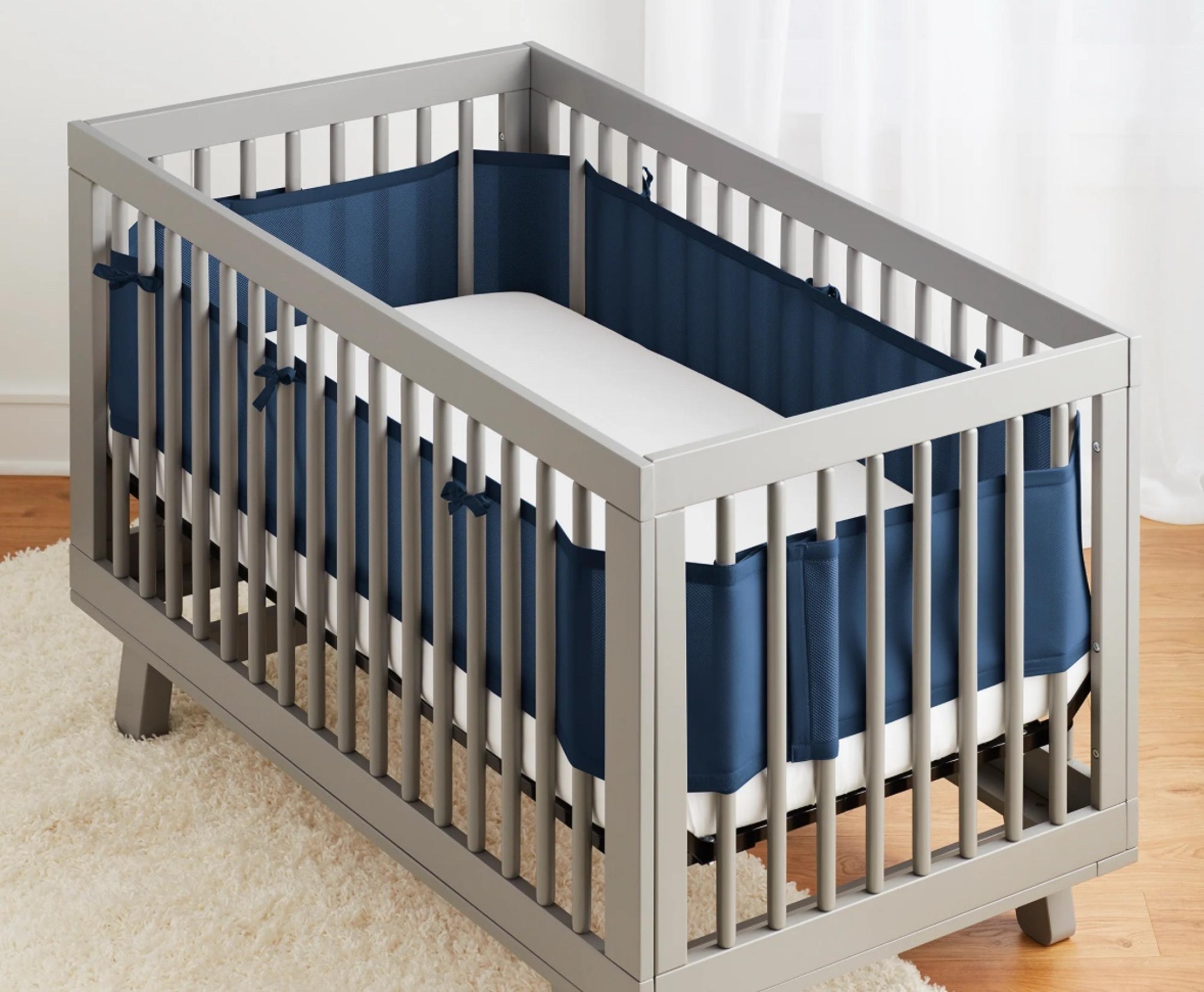 Mesh crib bumper