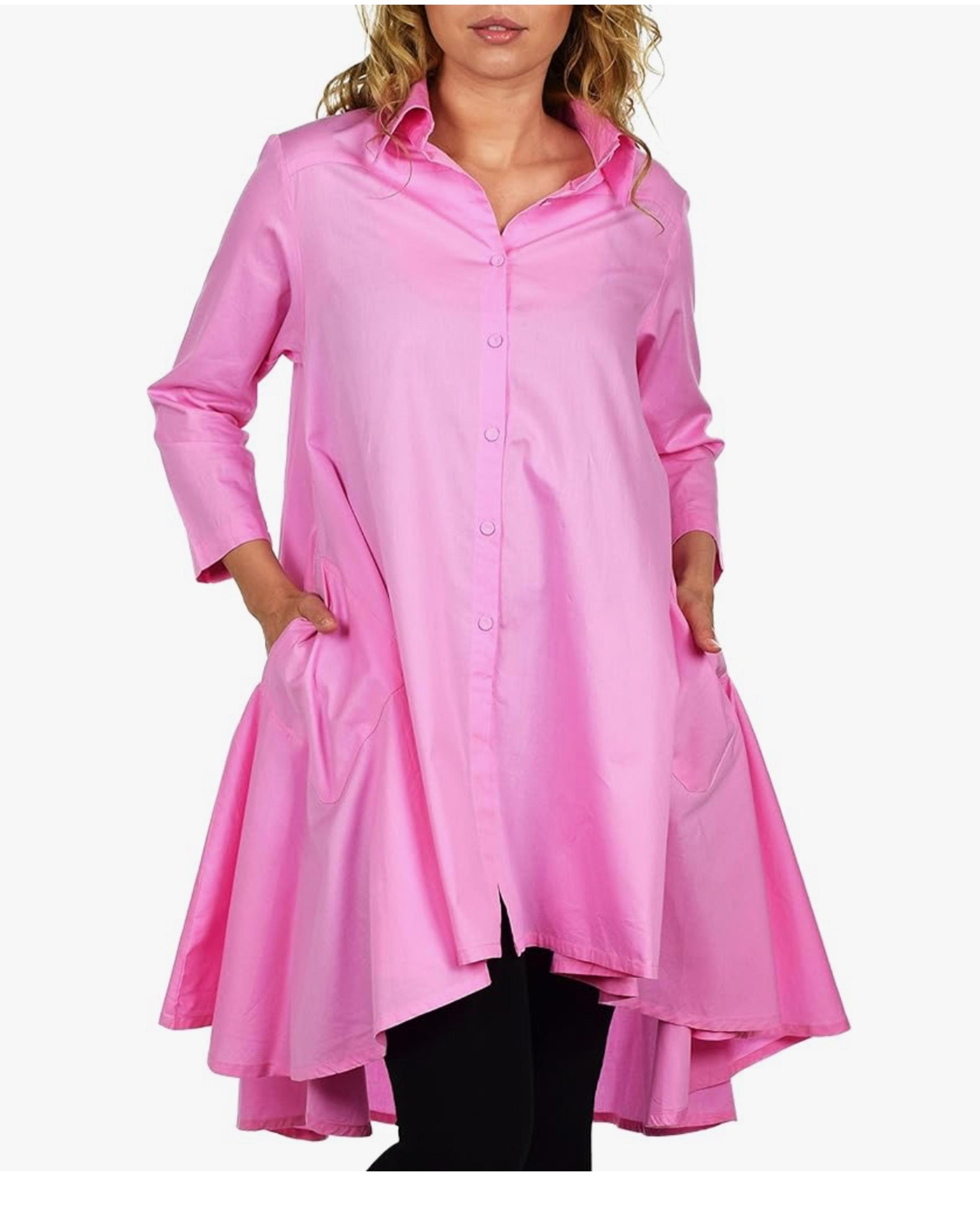 Pegasus  Pink Asymmetrical Tunic size 2X