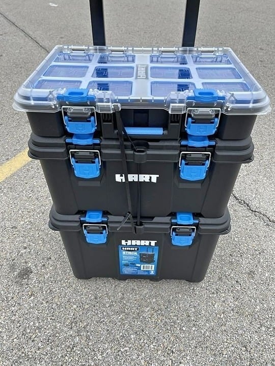 HART Stack System, Mobile Tool Storage and Organization, Black & BlueHorned Skul